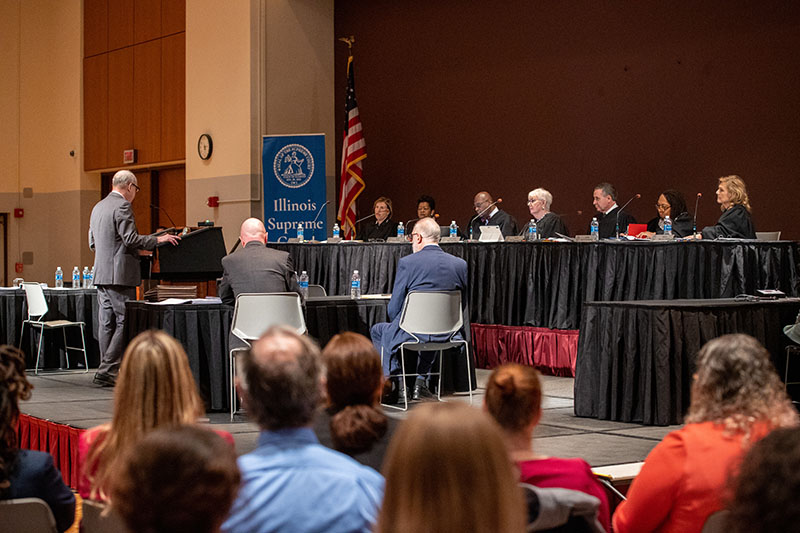 Illinois Supreme Court oral arguments at the SIU Student Center, 2025